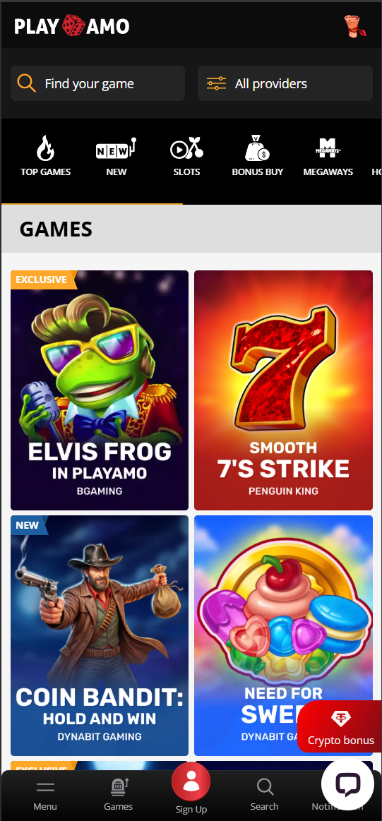 Playamo Casino mobile app